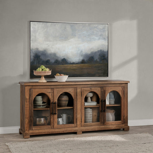 Zion Natural 4 Door Cabinet - Ornate Home