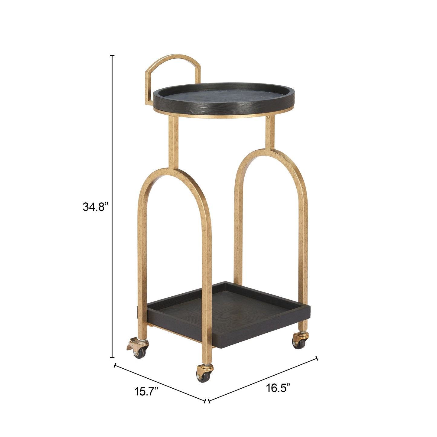 Zukei Black Bar Cart - Ornate Home