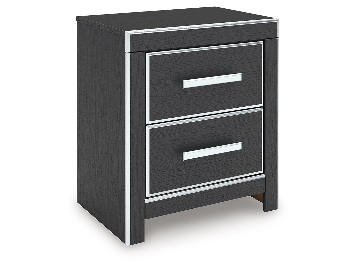 Zuraleus Black Two Drawer Night Stand- Viva Furn