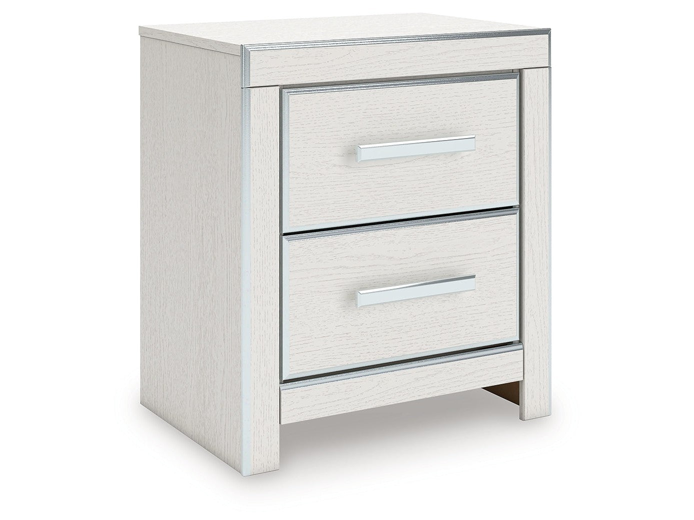 Zuraleus White Two Drawer Night Stand- Viva Furn