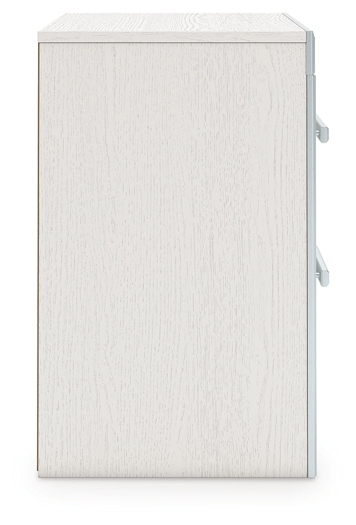Zuraleus White Two Drawer Night Stand- Viva Furn