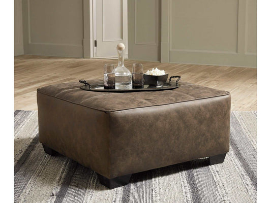 Abalone Chocolate Oversized Accent Ottoman