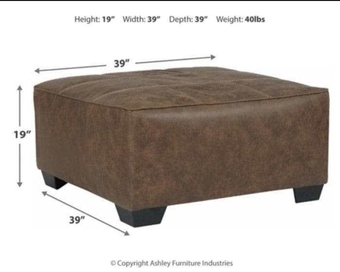 Abalone Chocolate Oversized Accent Ottoman