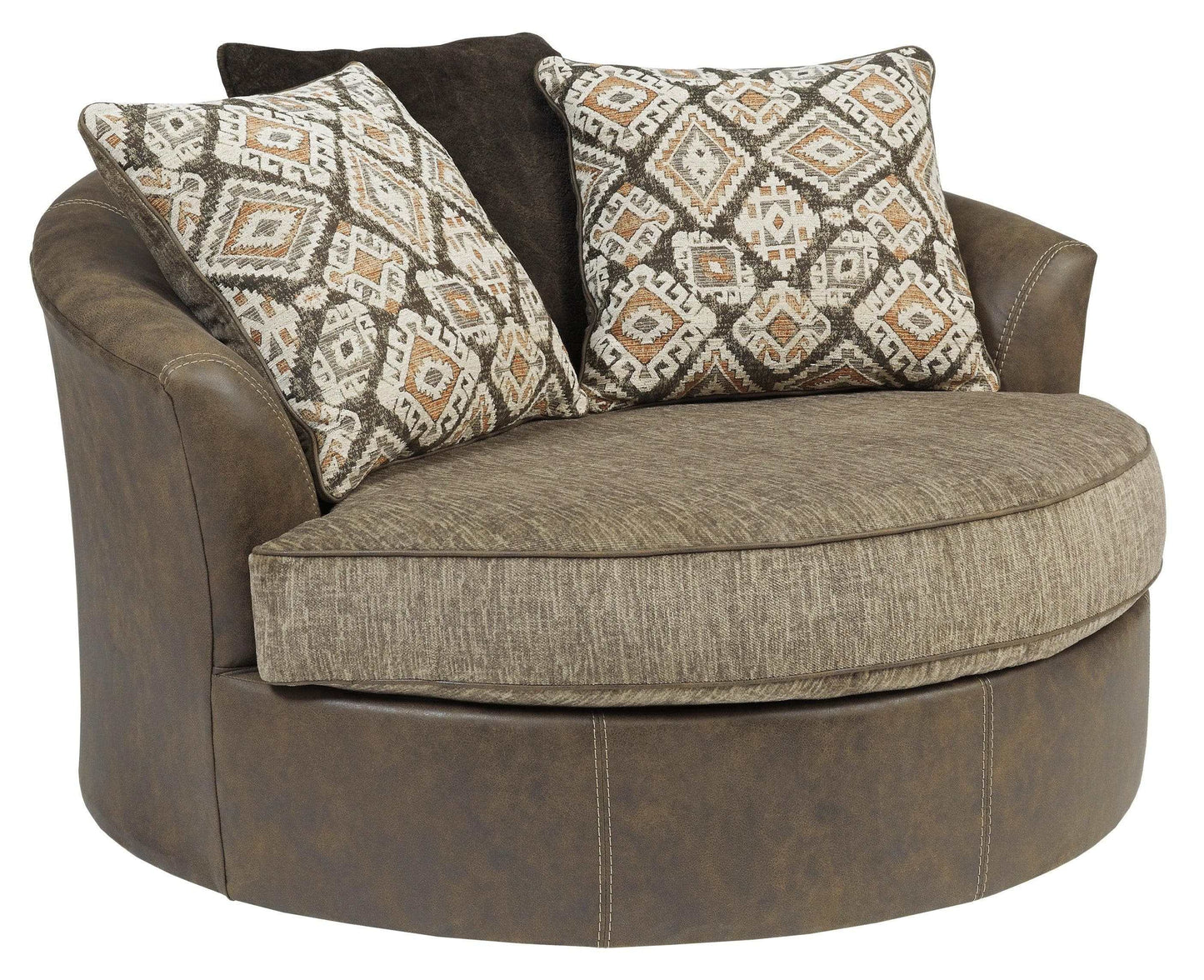 Abalone Chocolate Oversized Swivel Chair