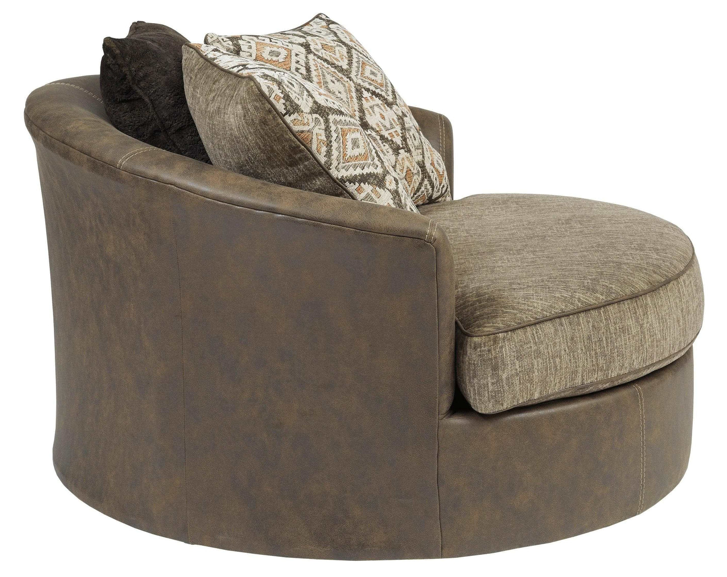 Abalone Chocolate Oversized Swivel Chair