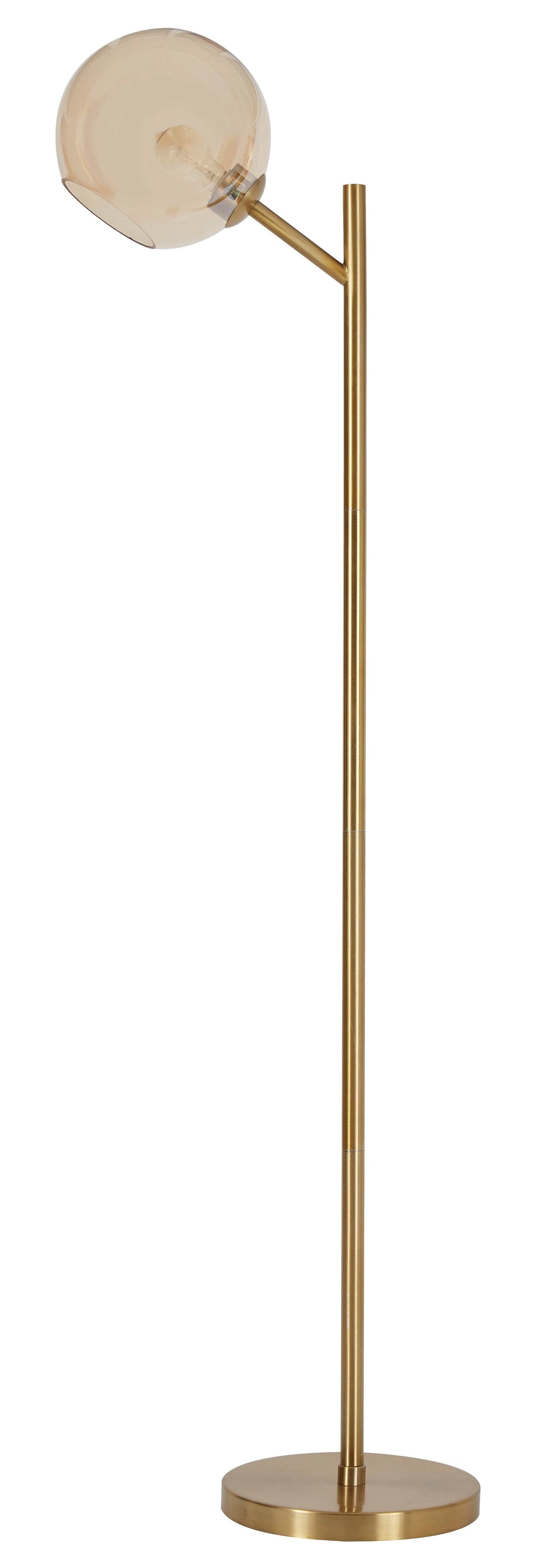 Abanson Gold Floor Lamp w/ Glass Shade