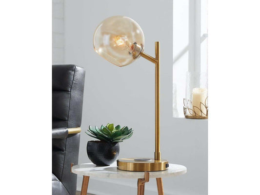 Abanson Gold Table/Desk Lamp w/ Wireless Charger