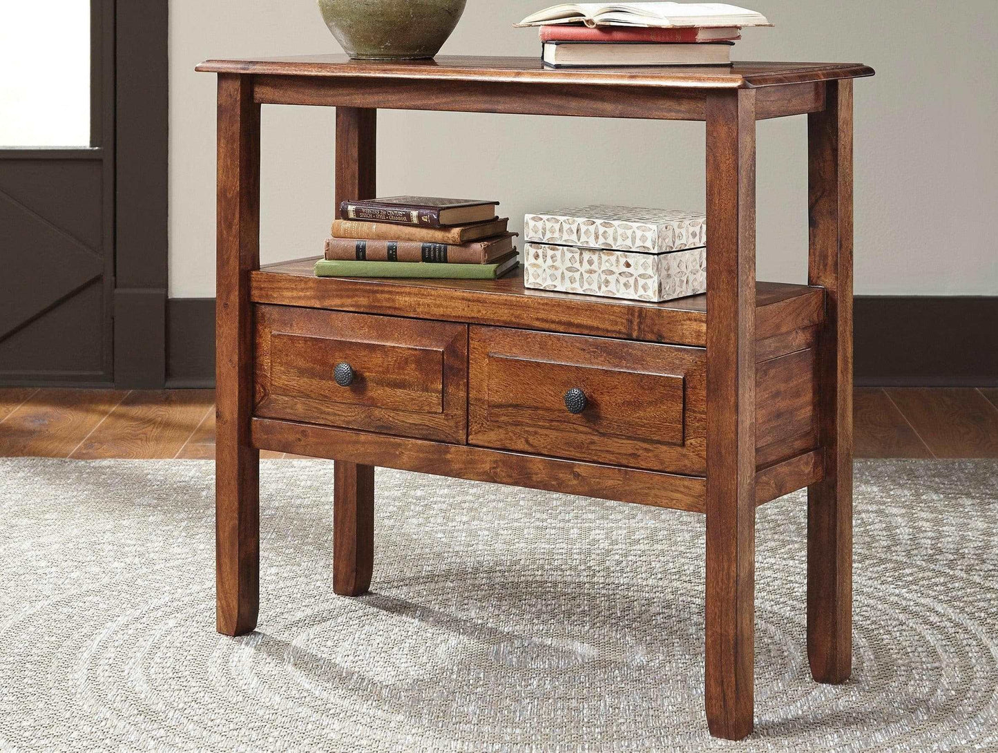 Abbonto Warm Brown Accent Table