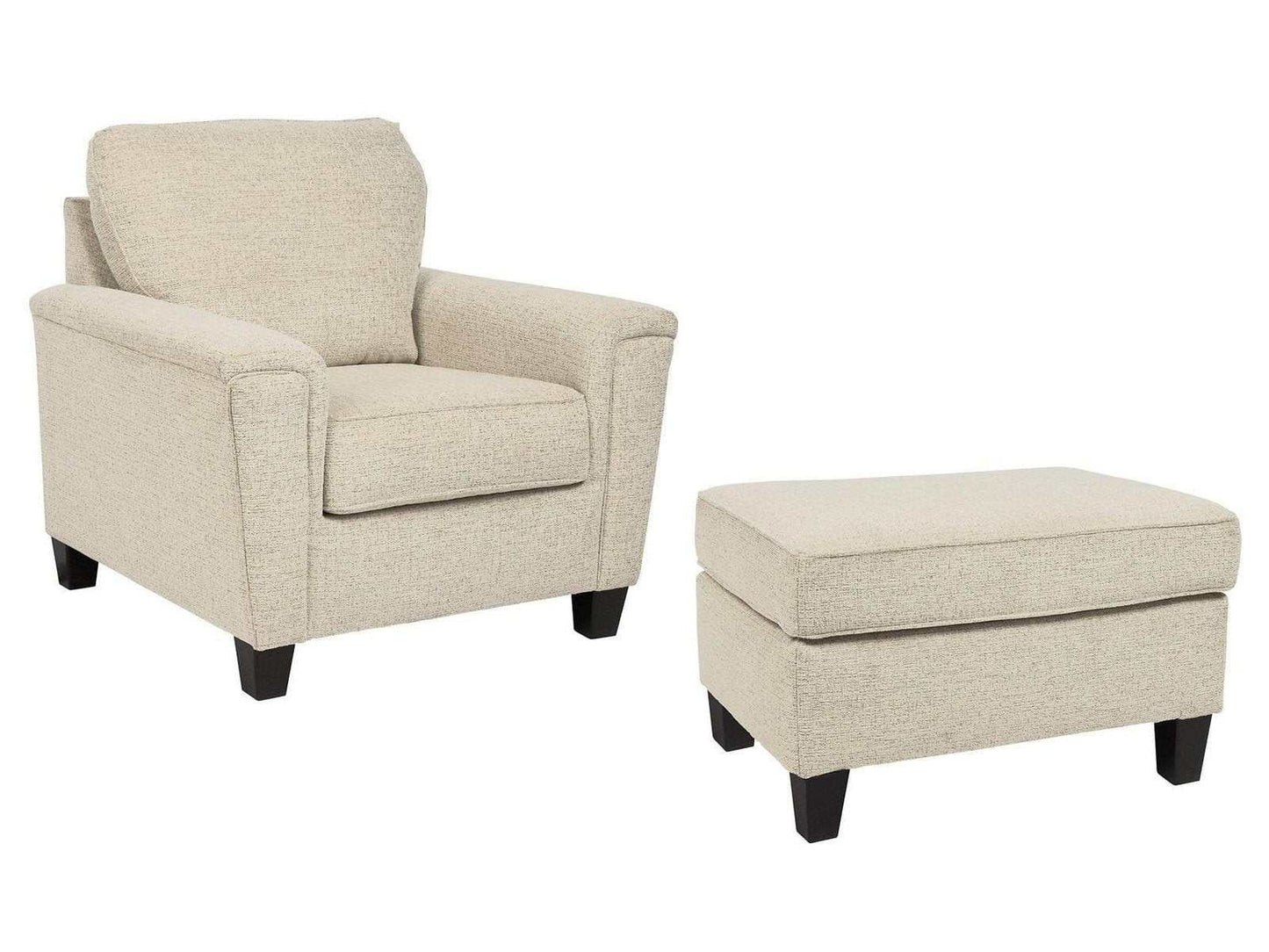 Abinger Natural Chair & Ottoman Set