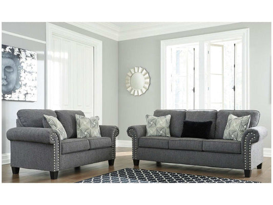 Agleno Charcoal 2pc Living Room Set