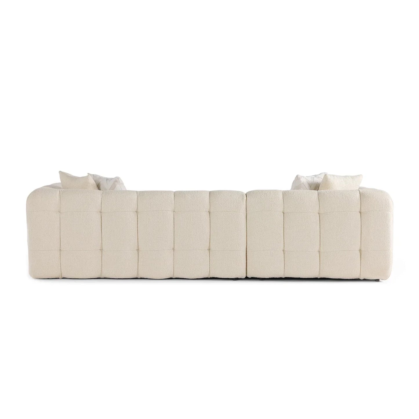 Brooklyn Ivory Boucle L Shape Sectional Sofa - Ornate Home