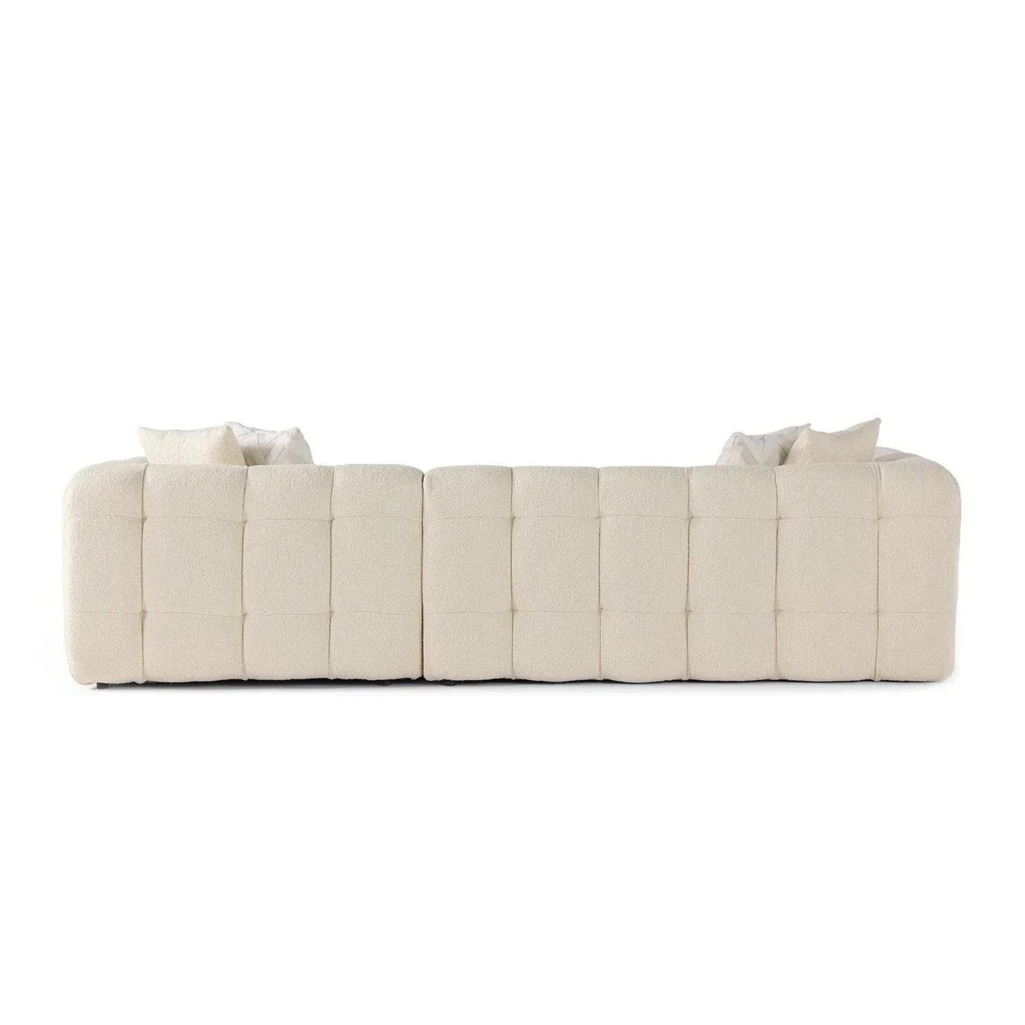 Brooklyn Ivory Boucle L Shape Sectional Sofa - Ornate Home