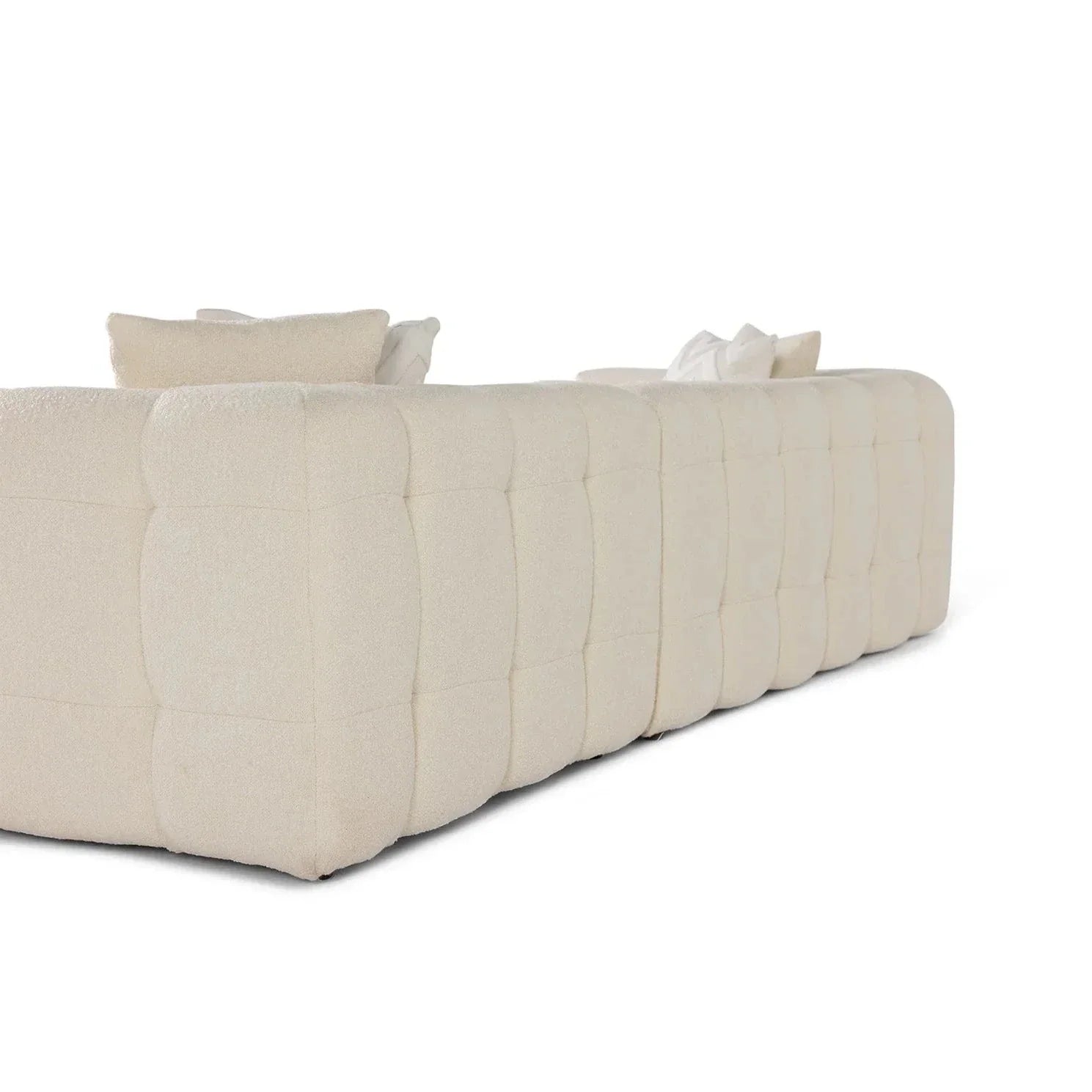 Brooklyn Ivory Boucle L Shape Sectional Sofa - Ornate Home