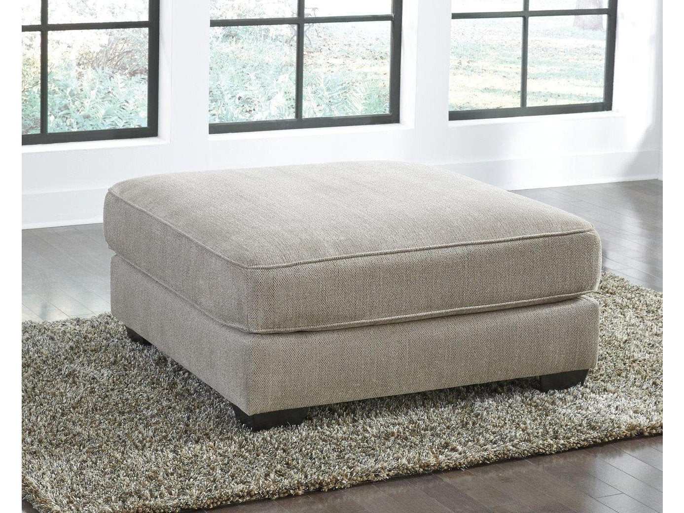 Ardsley Pewter Oversized Ottoman