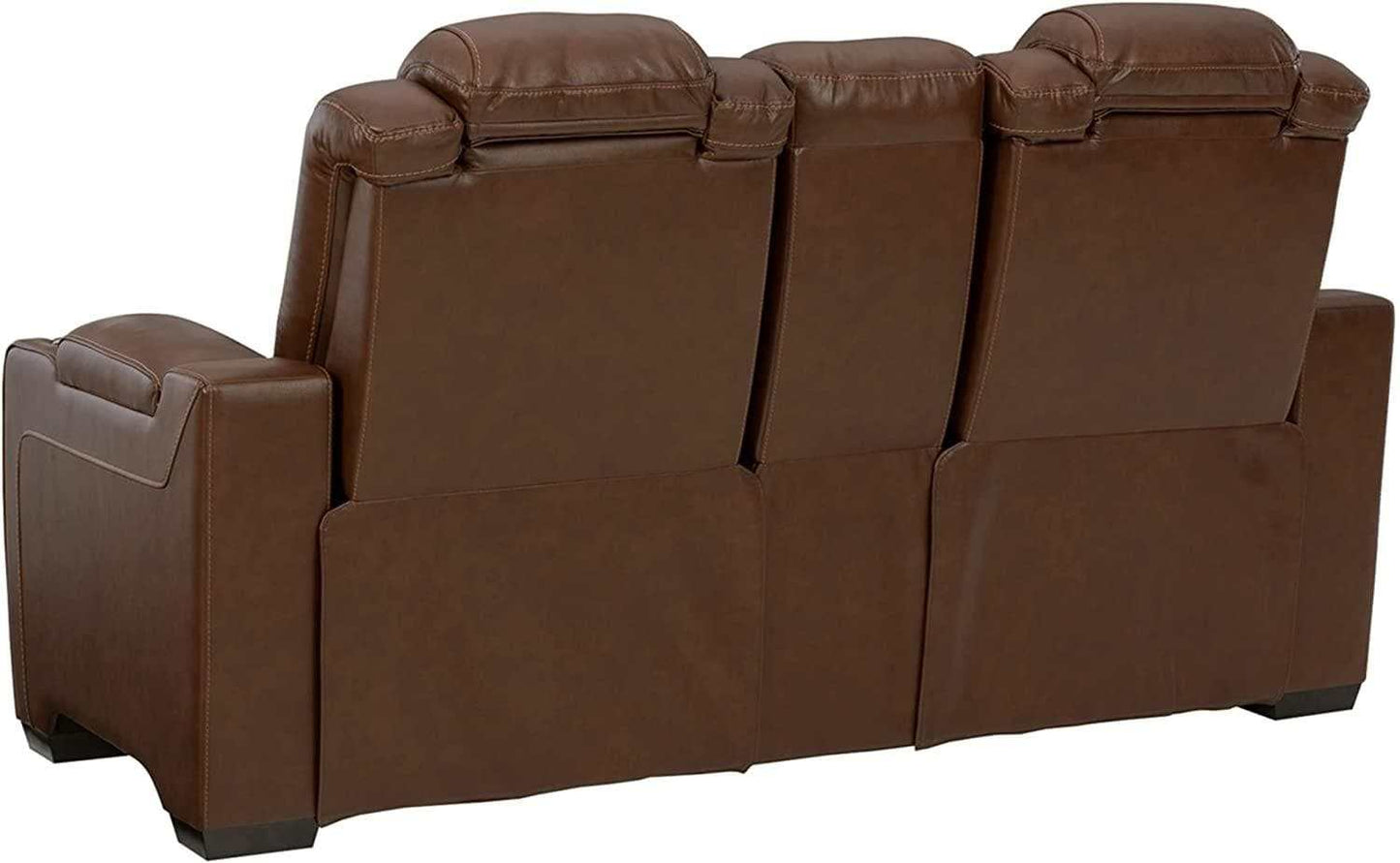 Backtrack Chocolate Power Reclining Loveseat w/ Console