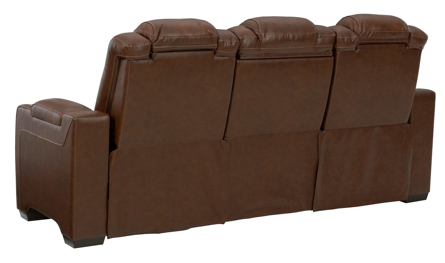 Backtrack Chocolate Power Reclining Sofa & Loveseat / 2pc Set