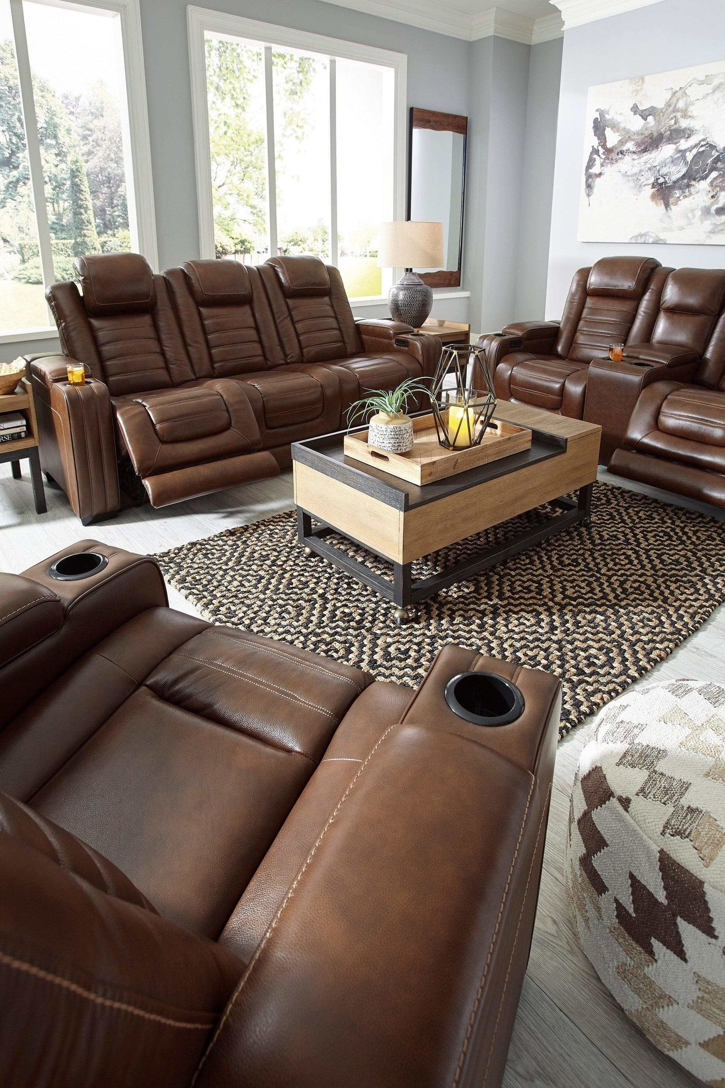 Backtrack Chocolate Power Reclining Sofa