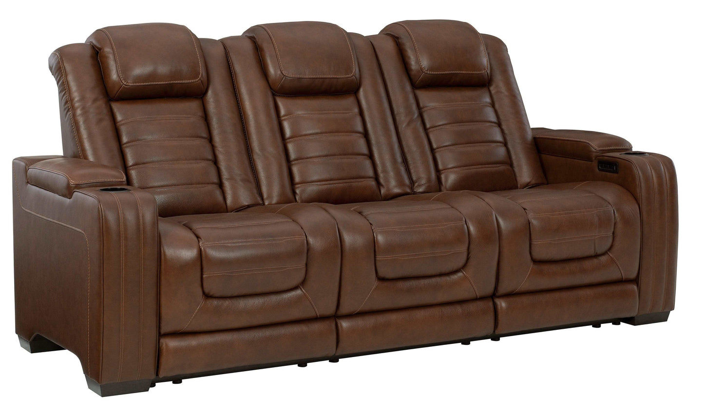 Backtrack Chocolate Power Reclining Sofa & Loveseat / 2pc Set