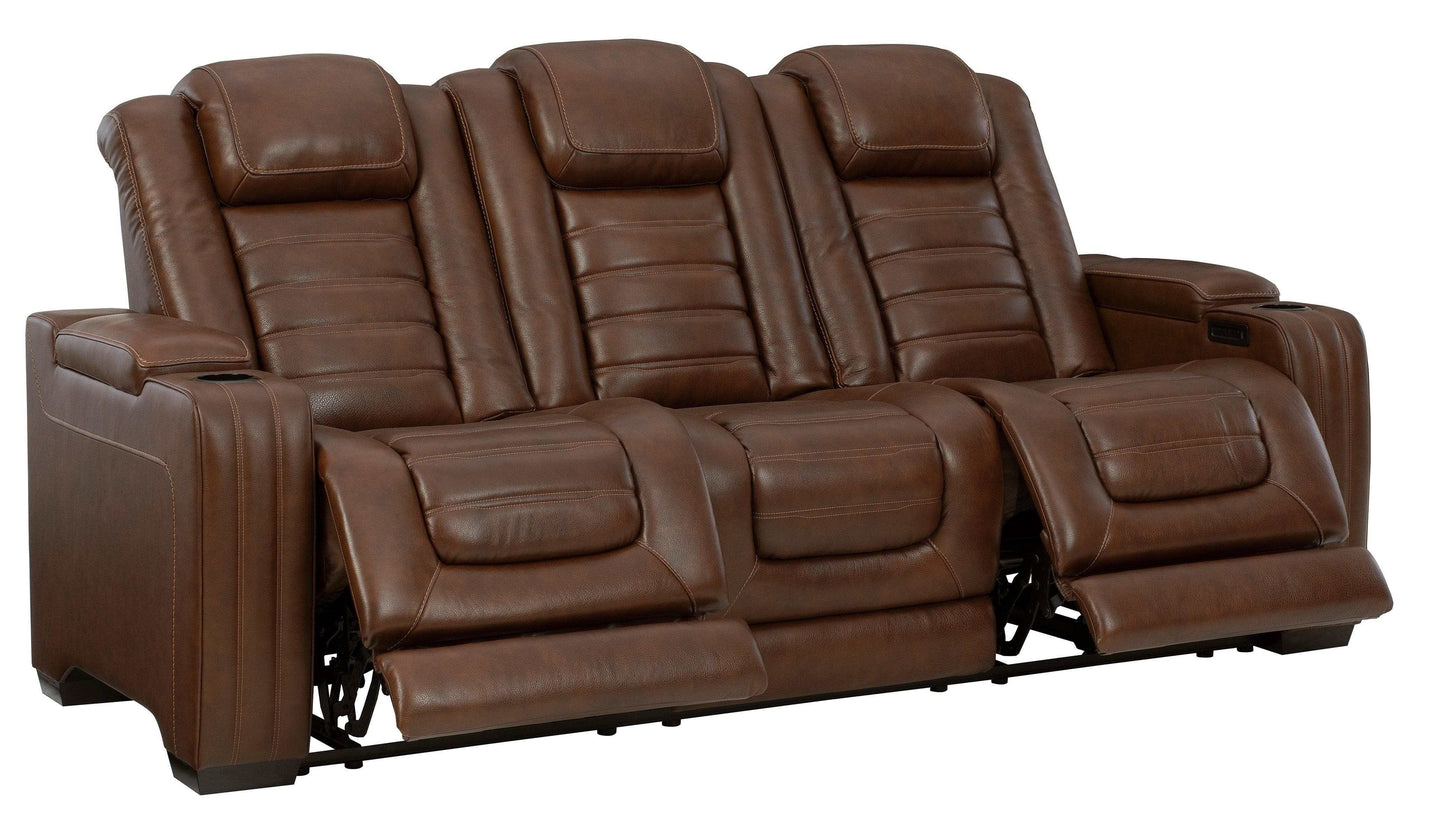 Backtrack Chocolate Power Reclining Sofa & Loveseat / 2pc Set