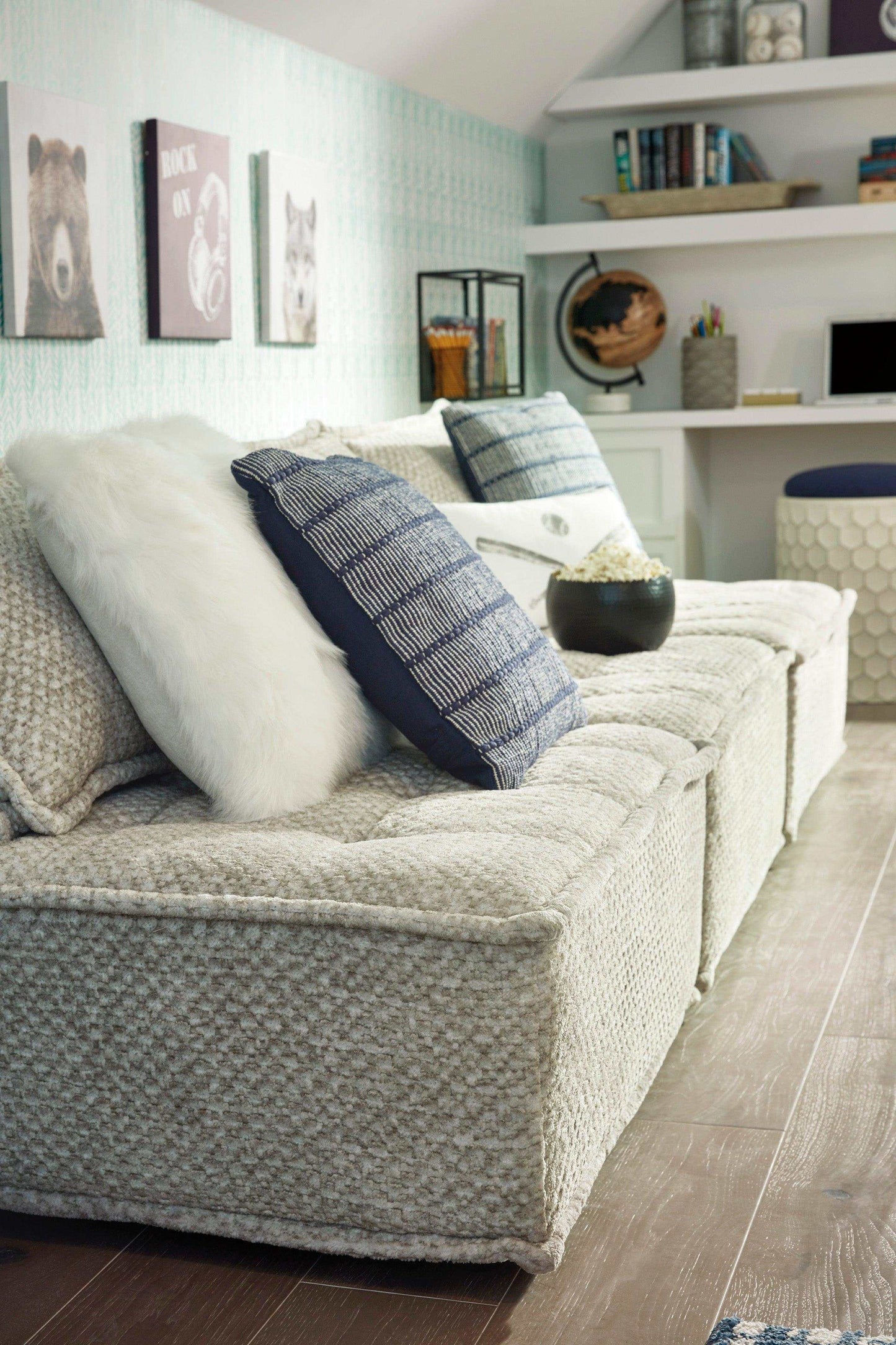 Bales Taupe Gray Accent Chair