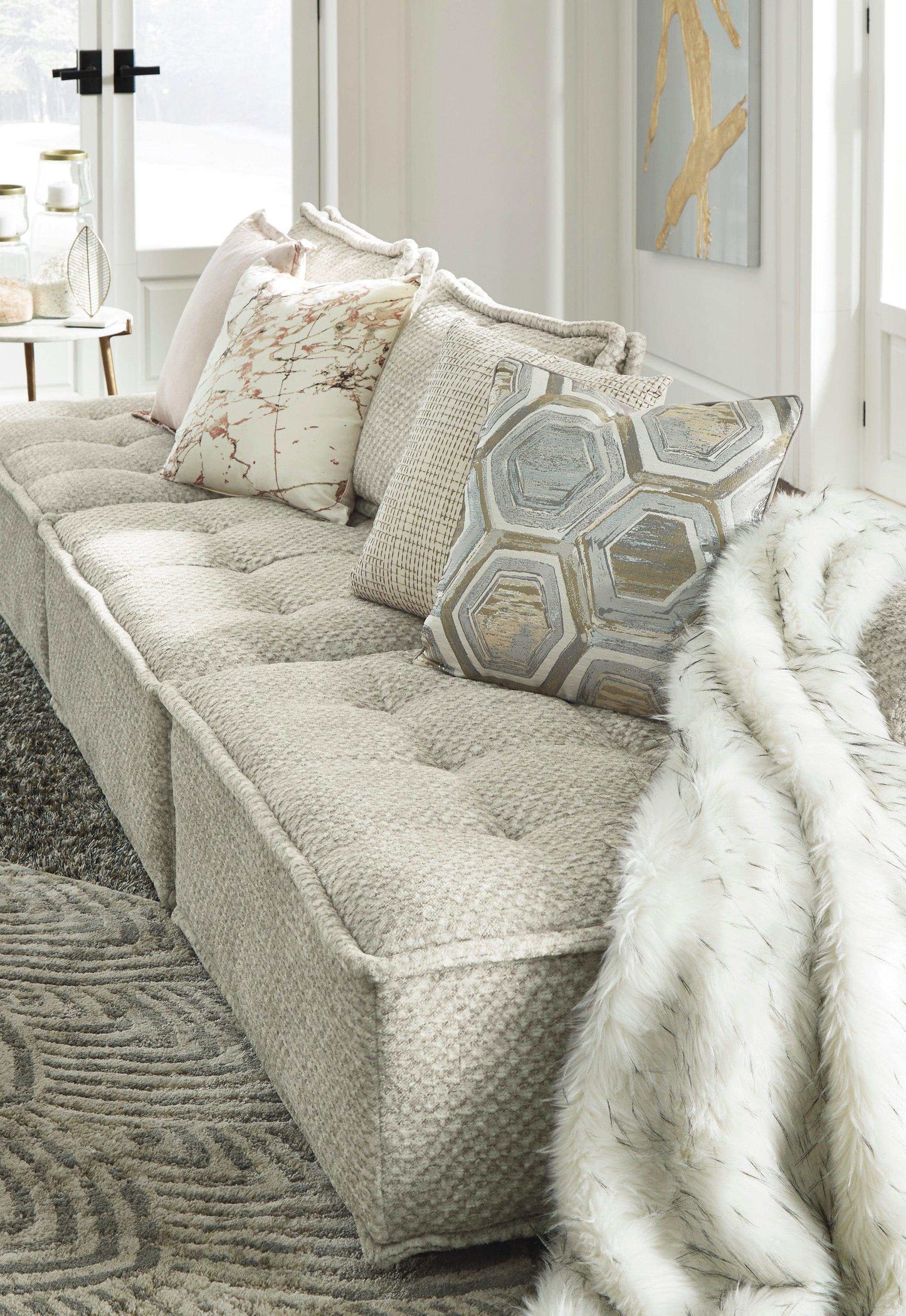 Bales Taupe Gray Accent Chair