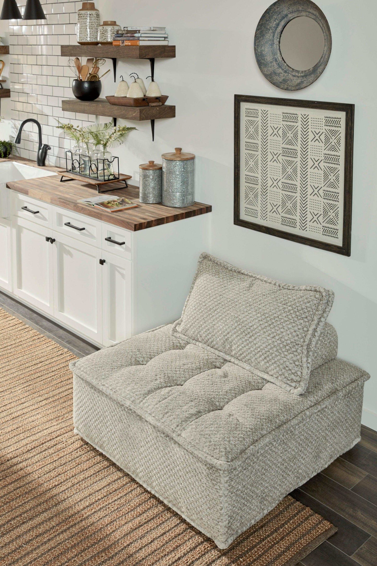 Bales Taupe Gray Accent Chair