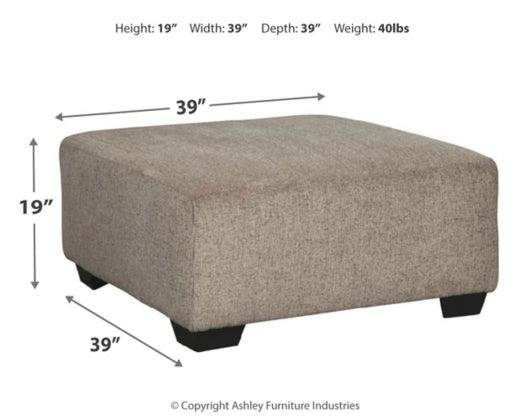 Ballinasloe Platinum Oversized Ottoman