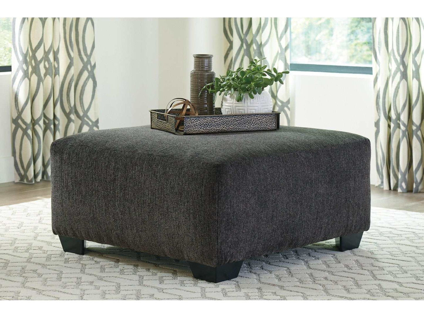 Ballinasloe Smoke Oversized Ottoman