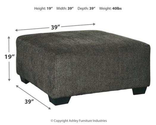 Ballinasloe Smoke Oversized Ottoman