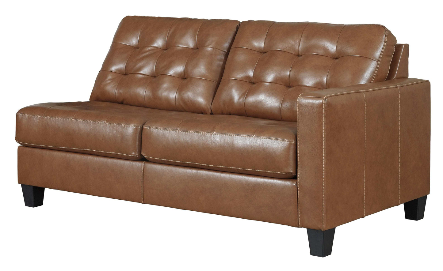 Baskove Auburn Leather Match 2pc Sectional w/ Chaise