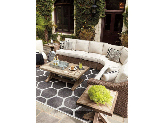 Beachcroft Beige 5pc Outdoor Seating Set w/ Cushion