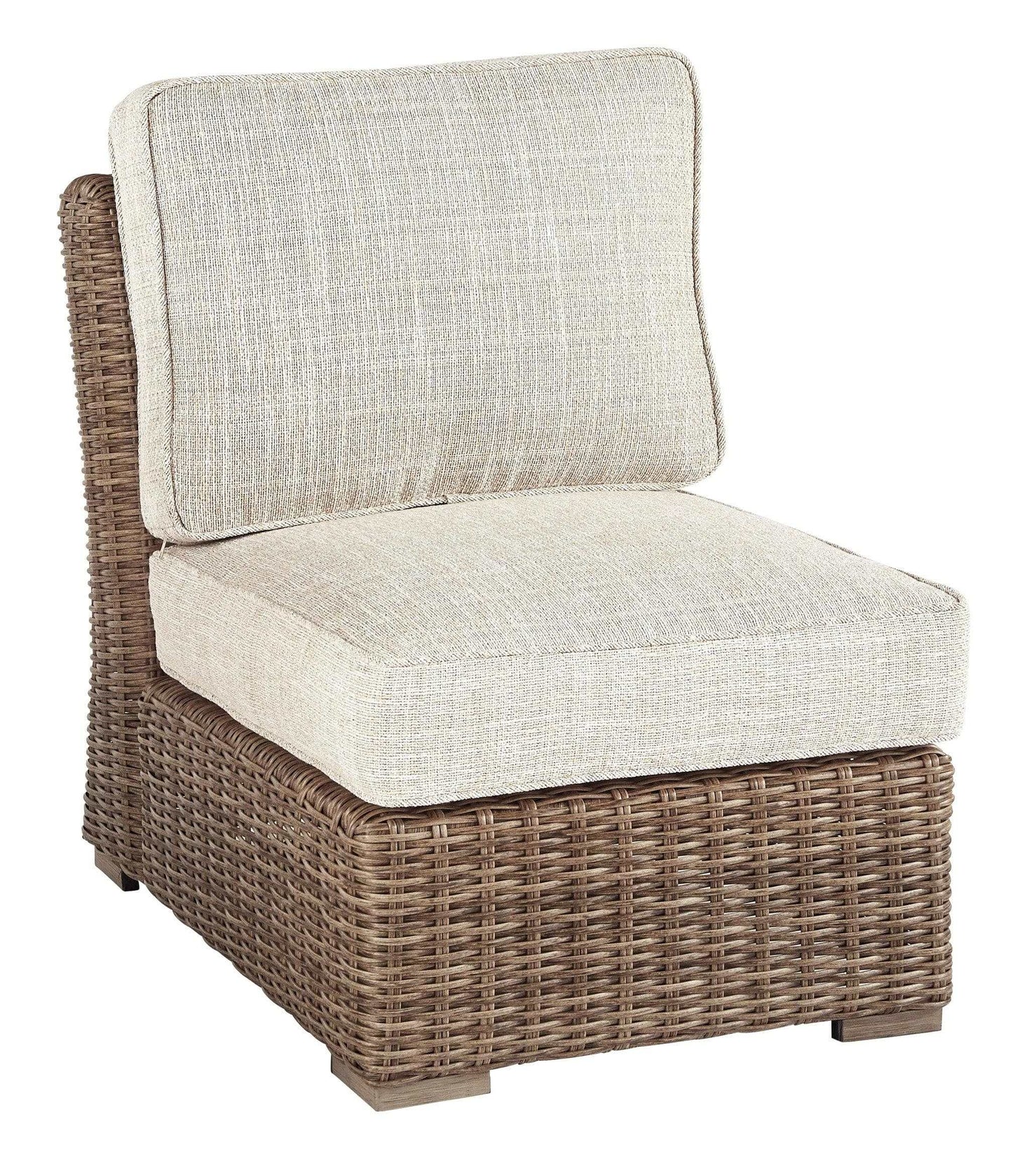 Beachcroft Beige Armless Chair w/ Cushion