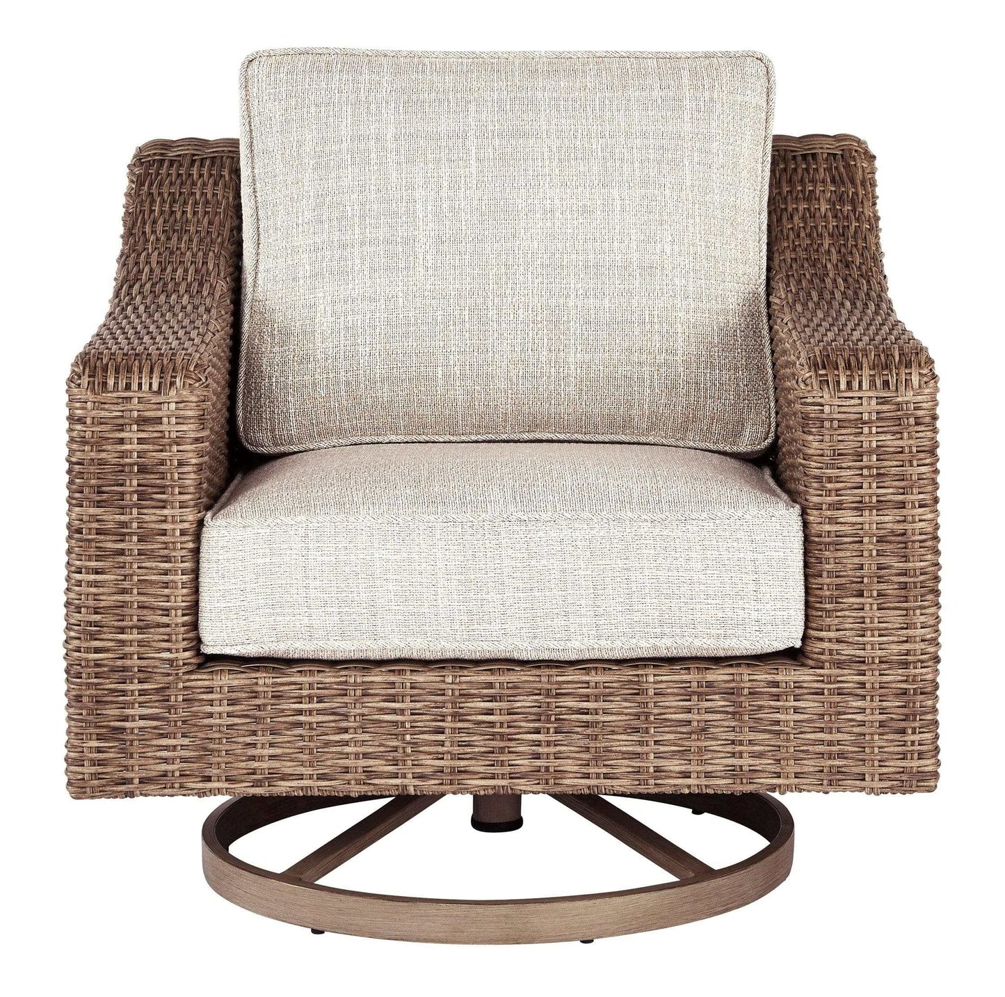 Beachcroft Beige Outdoor Swivel Lounge Chair