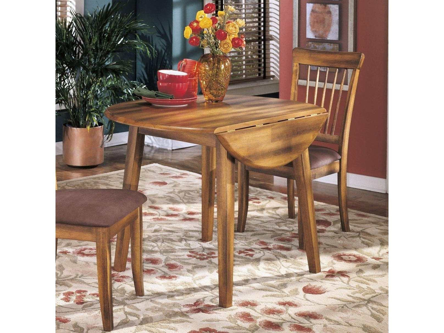 Berringer Rustic Brown Drop Leaf Dining Table