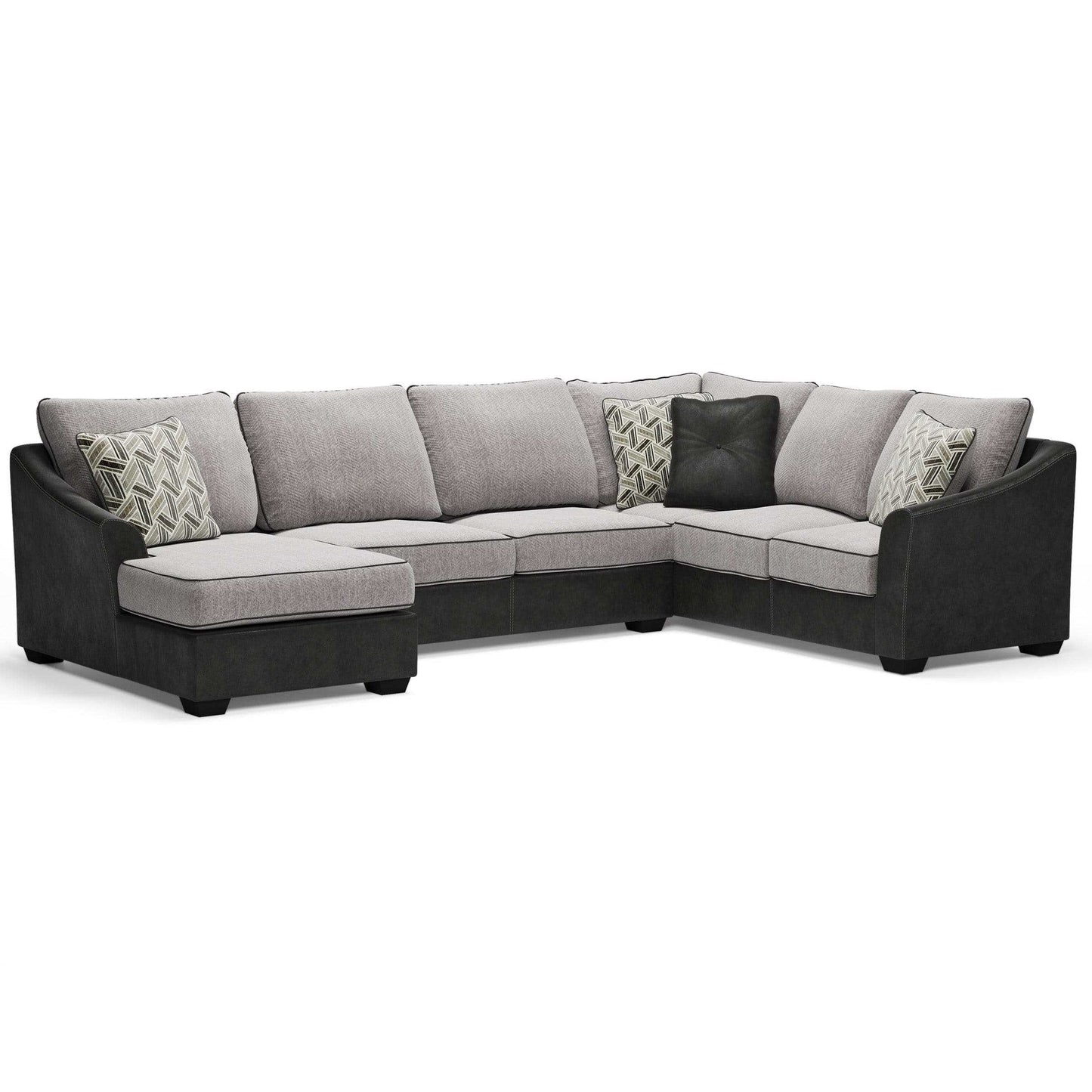 Bilgray Pewter 3pc Sectional Sofa w/ Chaise