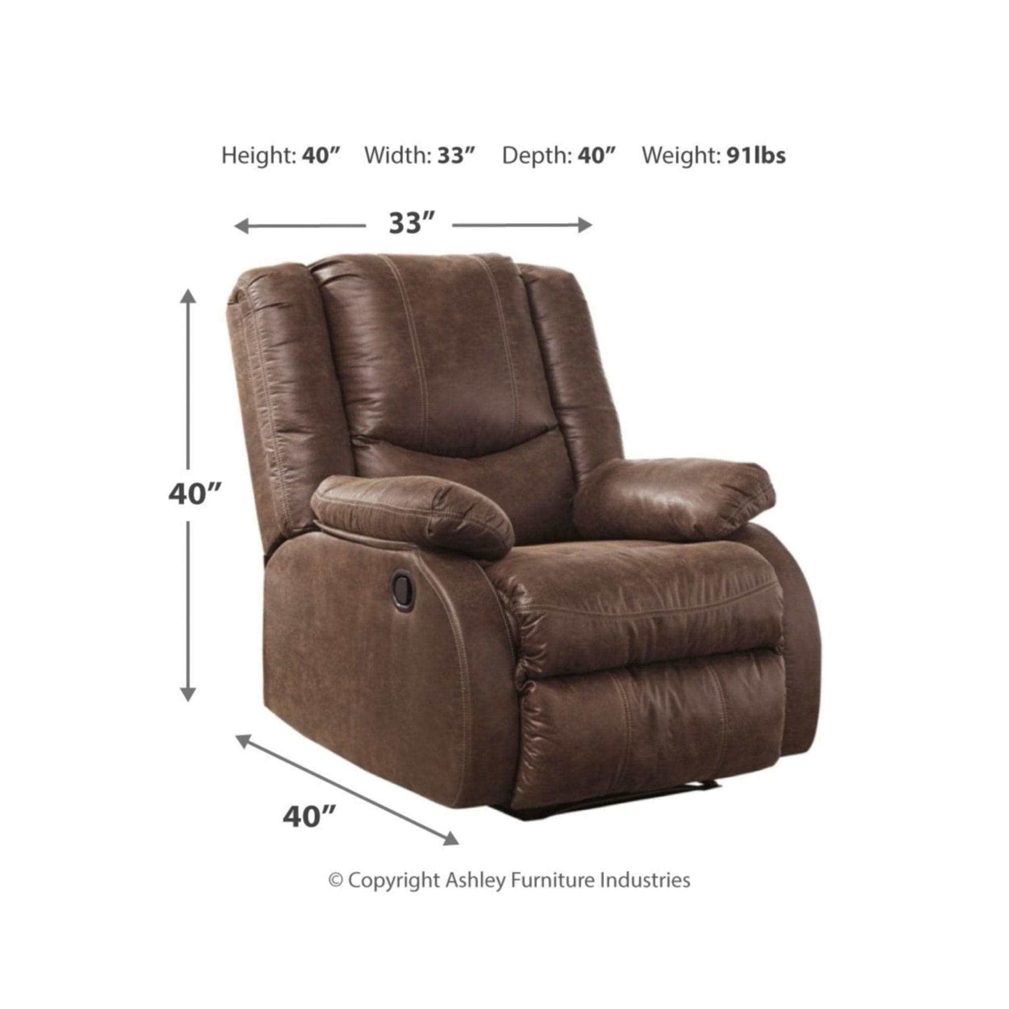 Bladewood Coffee Manual Recliner