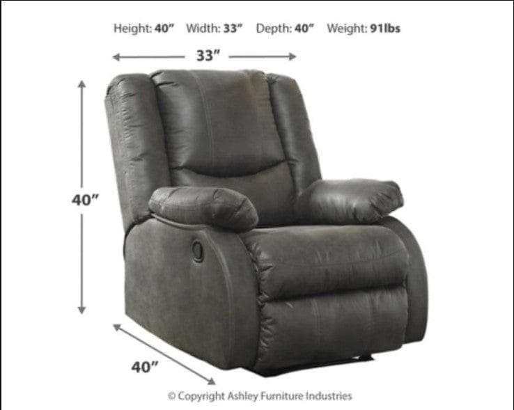 Bladewood Slate Manual Recliner