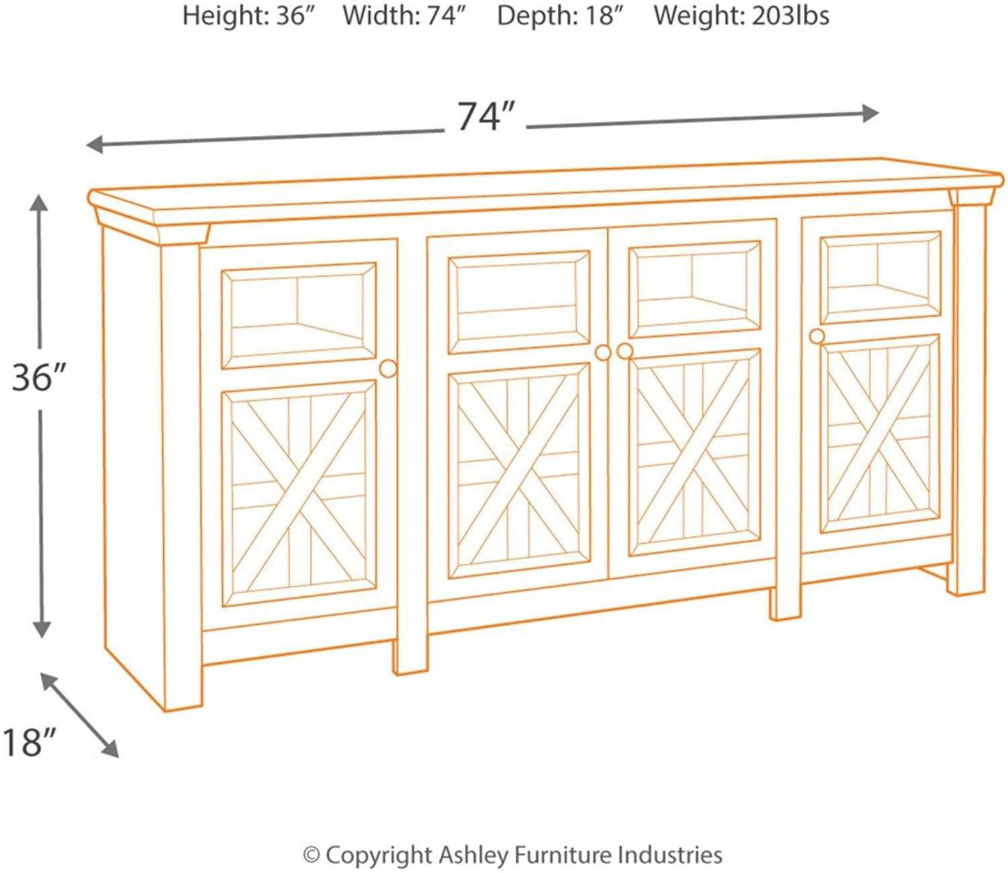 Bolanburg 74" TV Stand