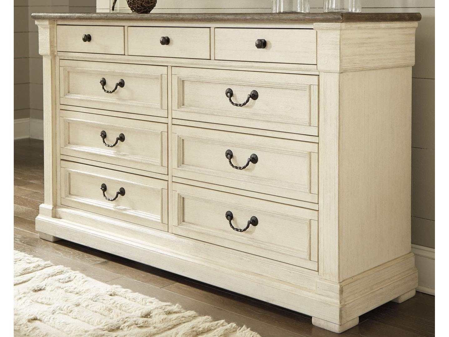 Bolanburg Weathered Oak & Antique White Dresser w/ 9 Drawers