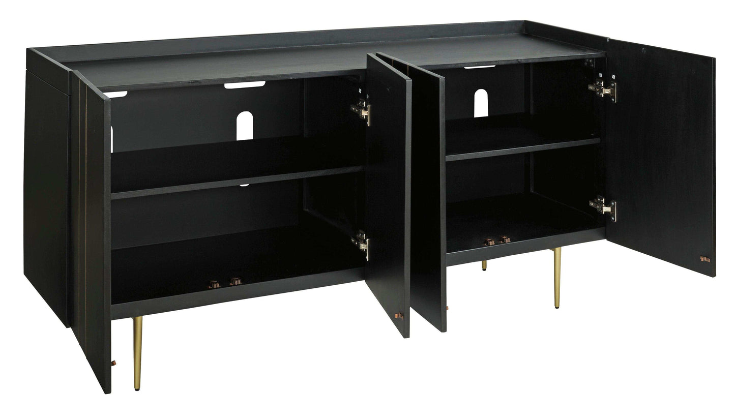 Brentburn Black & Gold Accent Cabinet