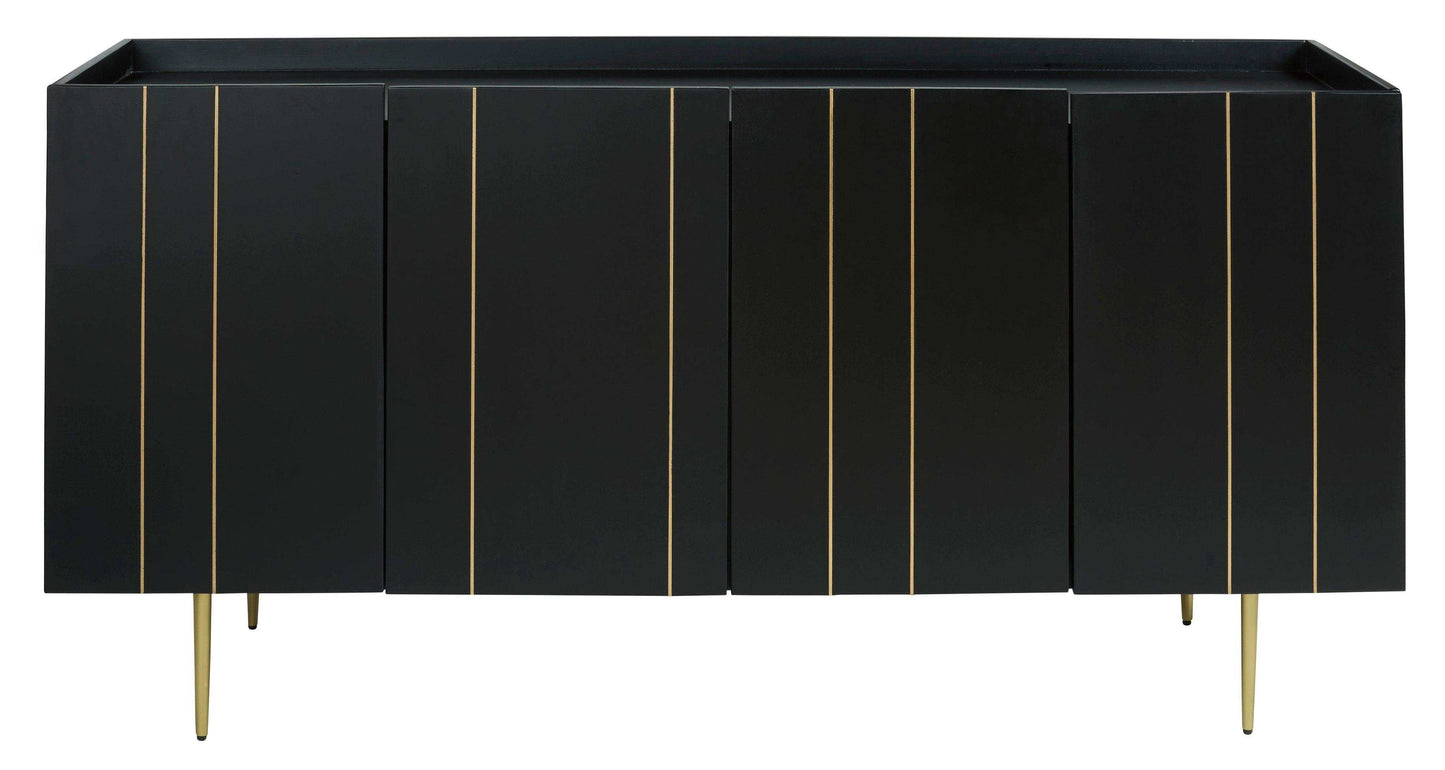 Brentburn Black & Gold Accent Cabinet