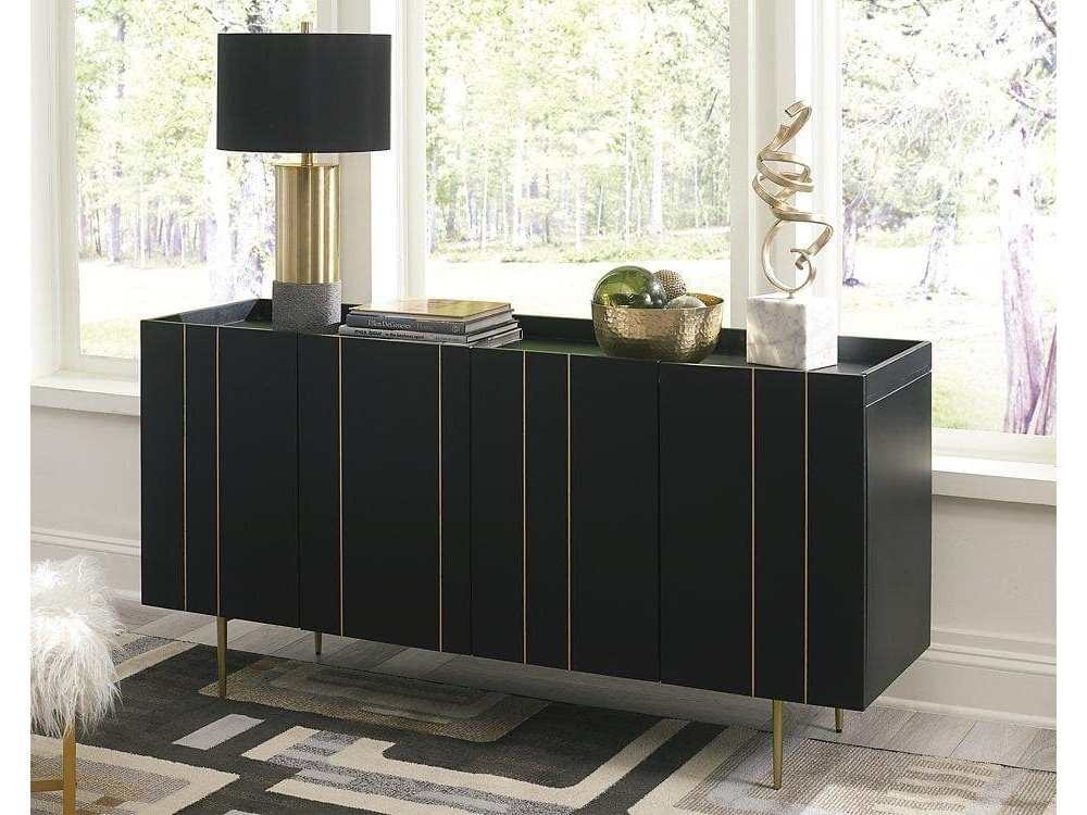 Brentburn Black & Gold Accent Cabinet