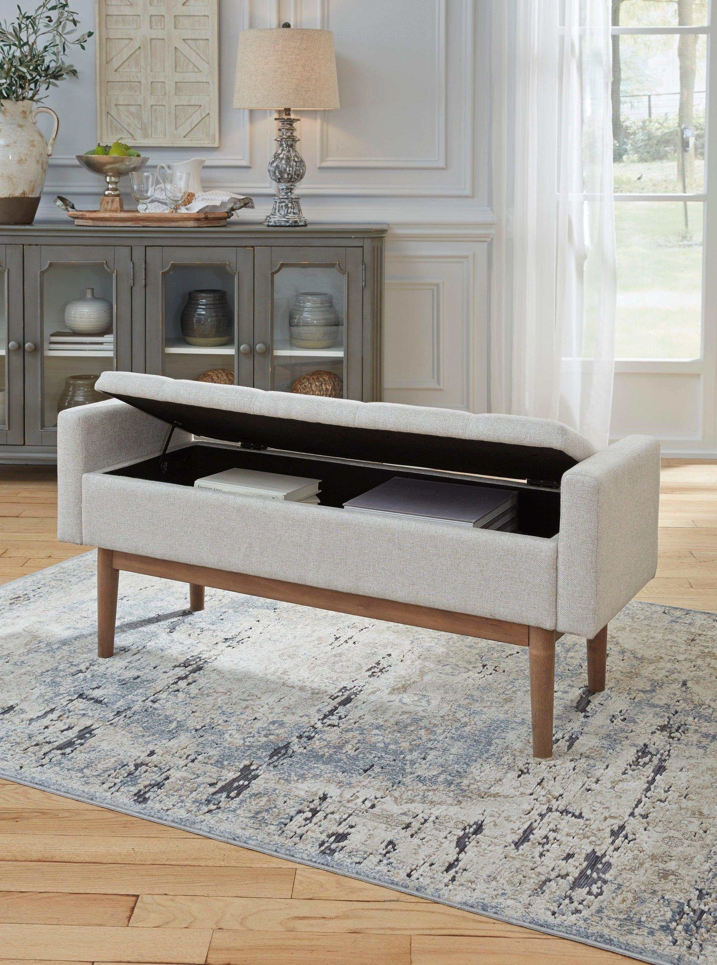 Briarson Beige/Brown Storage Bench