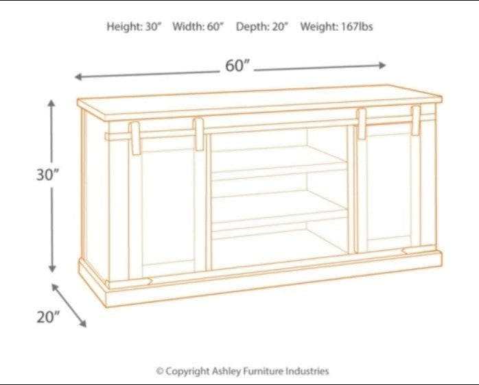 Budmore Rustic Brown 60" TV Stand