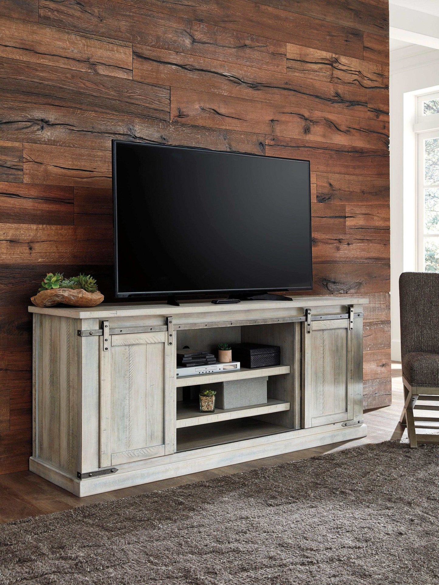 Carynhurst Whitewash 70" TV Stand