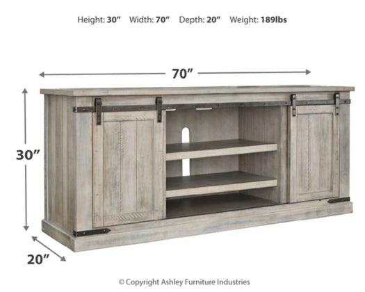 Carynhurst Whitewash 70" TV Stand