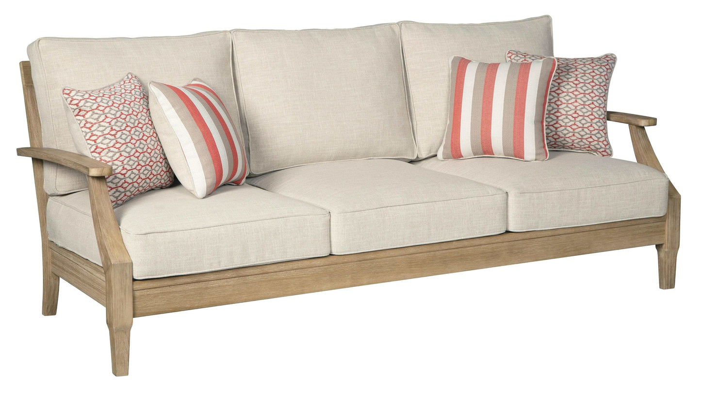 Clare View Beige Outdoor Sofa w/ Cushion