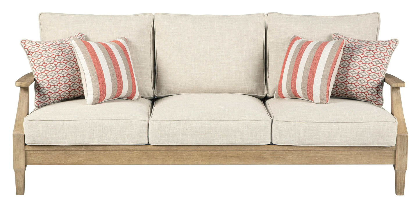 Clare View Beige Outdoor Sofa w/ Cushion