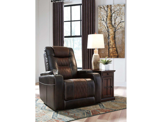 Composer Brown Power Recliner w/ Blue LED