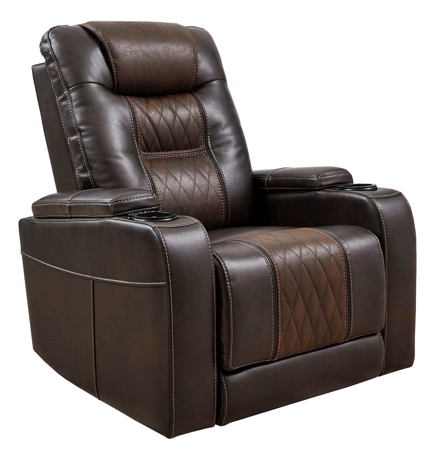 Composer Brown Power Recliner w/ Blue LED